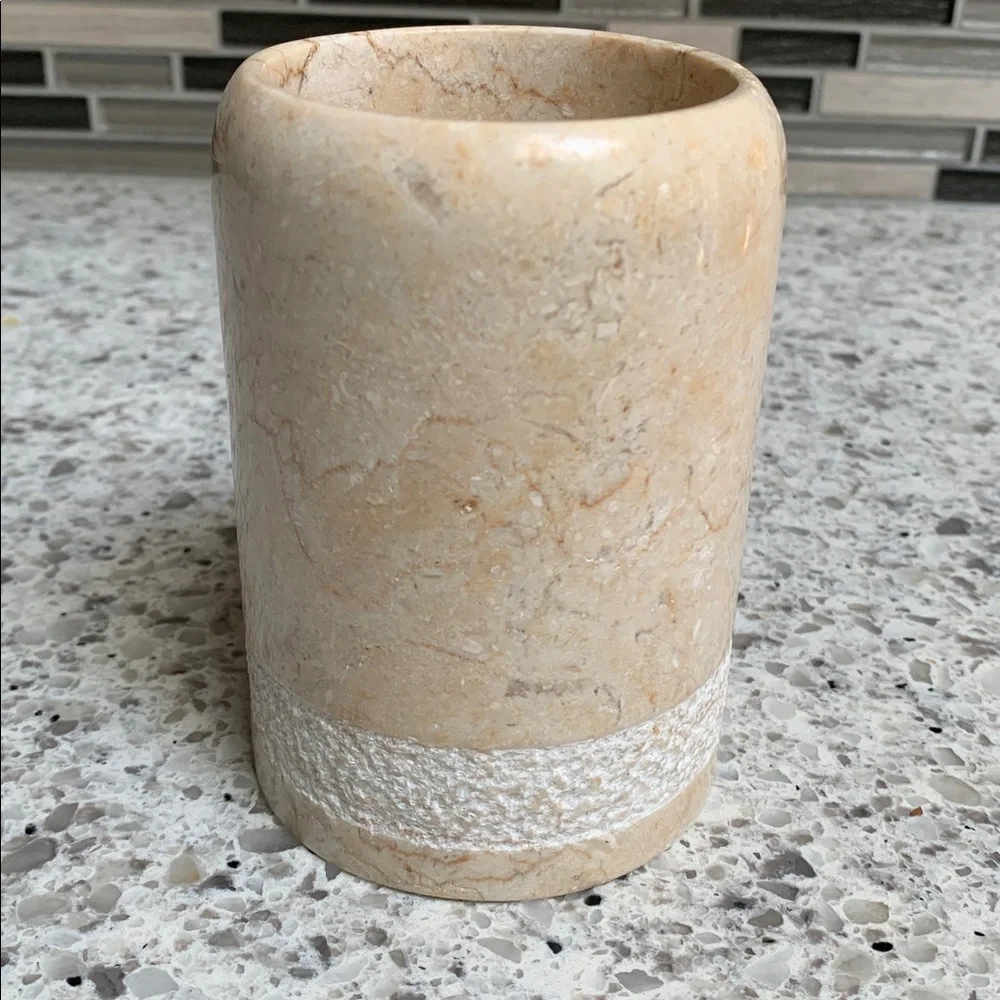 Marble Tumbler with Textured Band